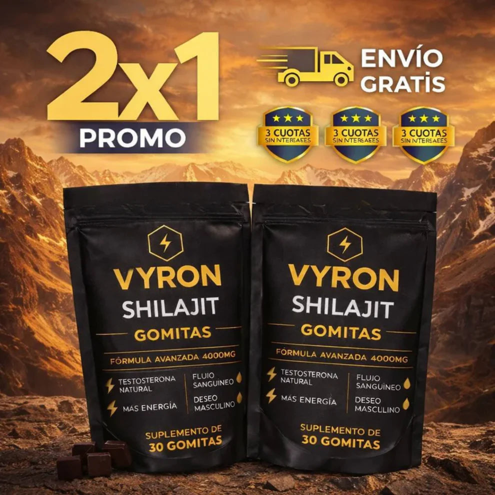VYRON Shilajit 4000mg en Gomitas- Mas Energía y Deseo maculino PAGUE 1 LLEVA 2