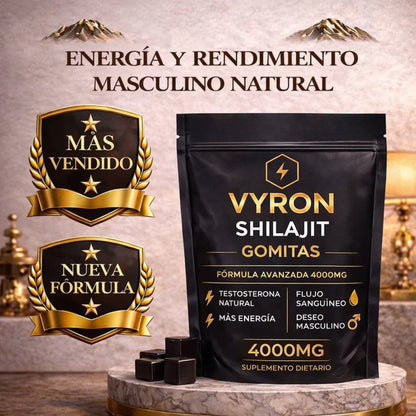VYRON Shilajit 4000mg en Gomitas- Mas Energía y Deseo maculino PAGUE 1 LLEVA 2