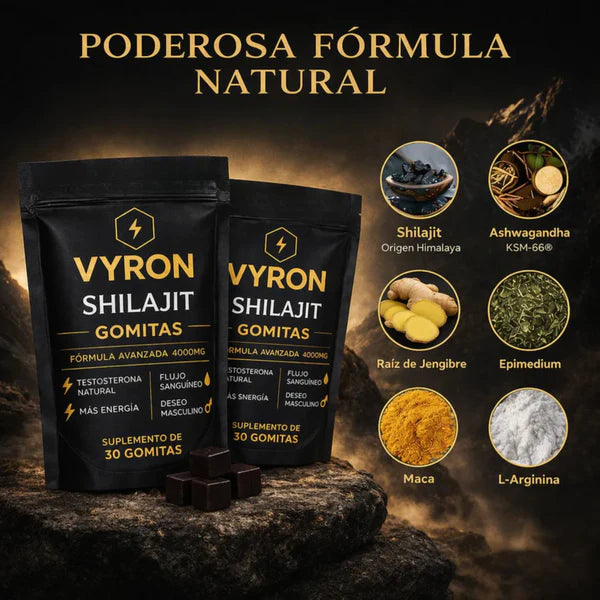 VYRON Shilajit 4000mg en Gomitas- Mas Energía y Deseo maculino PAGUE 1 LLEVA 2